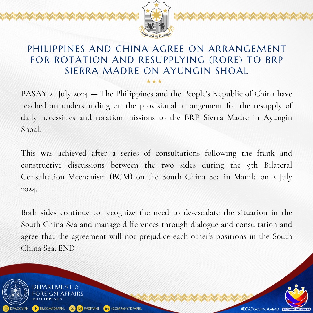DFA Statement on PH CN Agreement for RORE 21 Juuly 2024 1