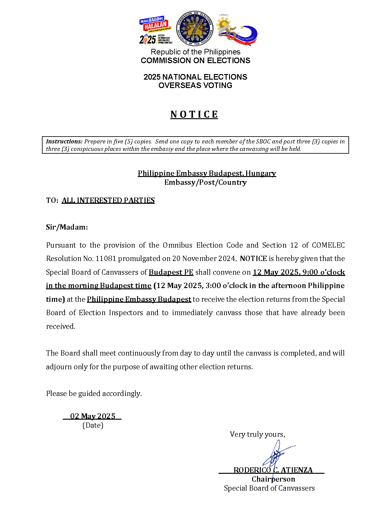 SBOC Notice of Convening 1